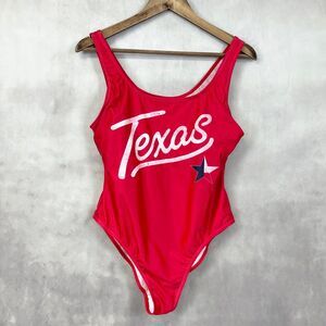 Creative Apparel Womens Swimsuit Size XLarge‎ Texas Lone Star State Red Beachy